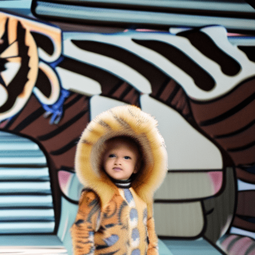 Little boy, fashion show, costume tiger