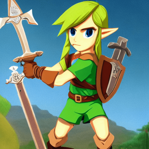 Link with the mater sword