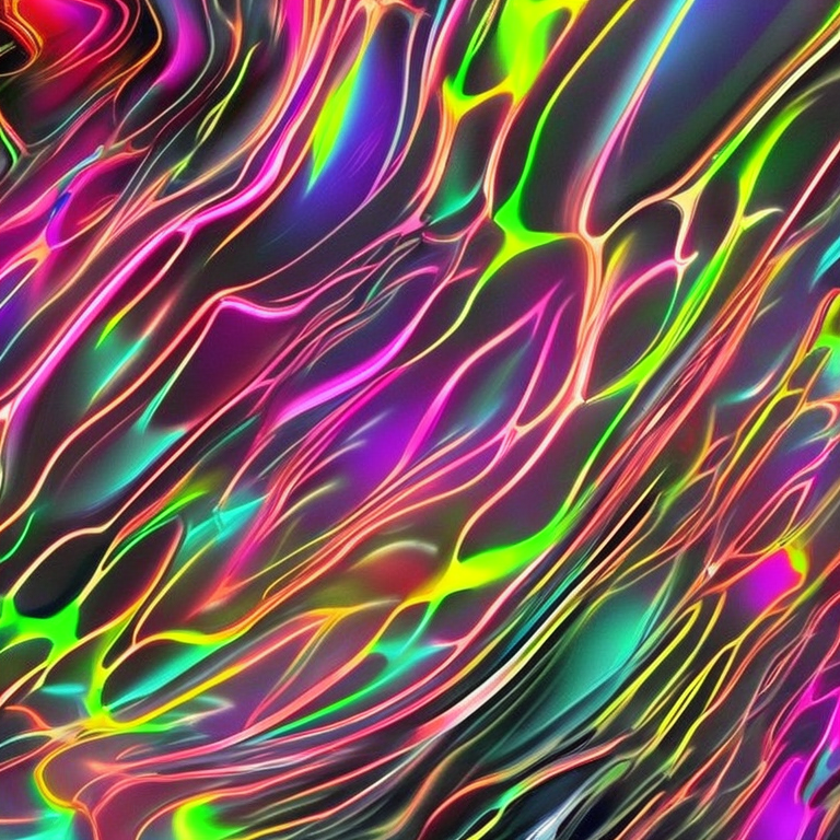 Neon colors melting together, realistic, neon colors, abstract, darkness.