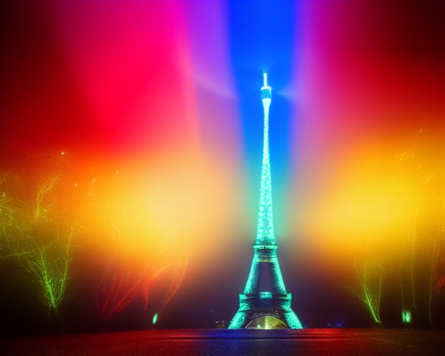 A digital landscape unfolds before us, where a sleek, surreal glowing magical, different marathon, one man, two women, finish line, shorts, motion foggy light yellow and blue, bio-luminescent motion glow, sparkles, its glow emanating from a eiffel tower. The atmosphere is electric, with hints of neon and pulsing energy, evoking a sense of dynamic movement and streamlined efficiency.