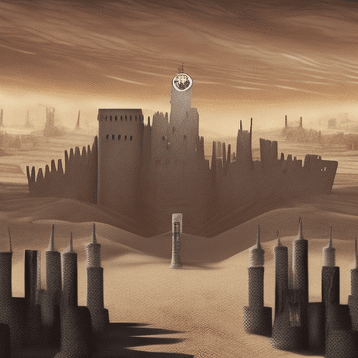 Deep within an endless desert lies a city lost to time and memory, where no sunlight reaches and the streets are filled with shadows that whisper secrets to those who dare enter. The city's ruler is an ancient lich, whose decaying palace holds the knowledge of life and death itself. A disgraced knight, desperate to resurrect a loved one, ventures into the city knowing that the price for such knowledge may be his soul
