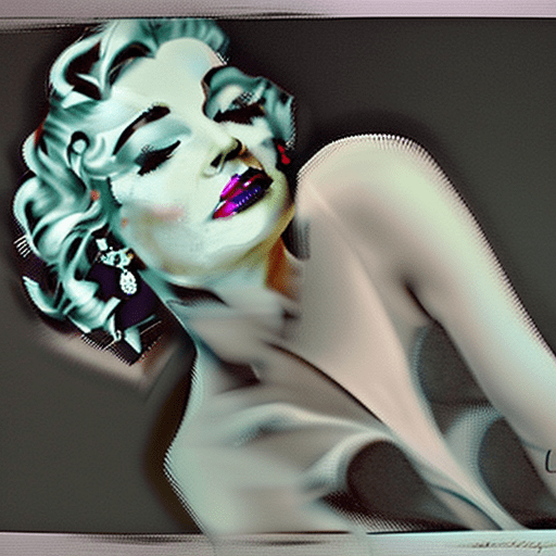Contemporary painting of marilyn monroe, undressed in fashionable clothes, glamour, creative, poster style, --ar 88:125 --v 6. 0 --s 500