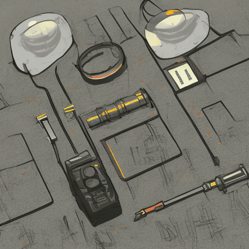 An image depicting a sequential, step-by-step guide to building a simple spectroscope. The first segment showcases a small collection of materials - a shiny cd, a colorful cereal box, a roll of silver duct tape, and a sharp utility knife. In the second segment, a hand is shown using the utility knife to cut an angled slit into the side of the cereal box. The third segment displays the cd being placed at the bottom of the box, shiny side up, facing the slit. The fourth segment shows the cereal box now entirely covered in the silver duct tape, except for the cut slit and a small viewing hole on the side. The final segment portrays a human eye peering through the viewing hole, with a beautiful array of dispersed light colors, like a rainbow, emerging from the slit - illustrating the spectrum of colors.