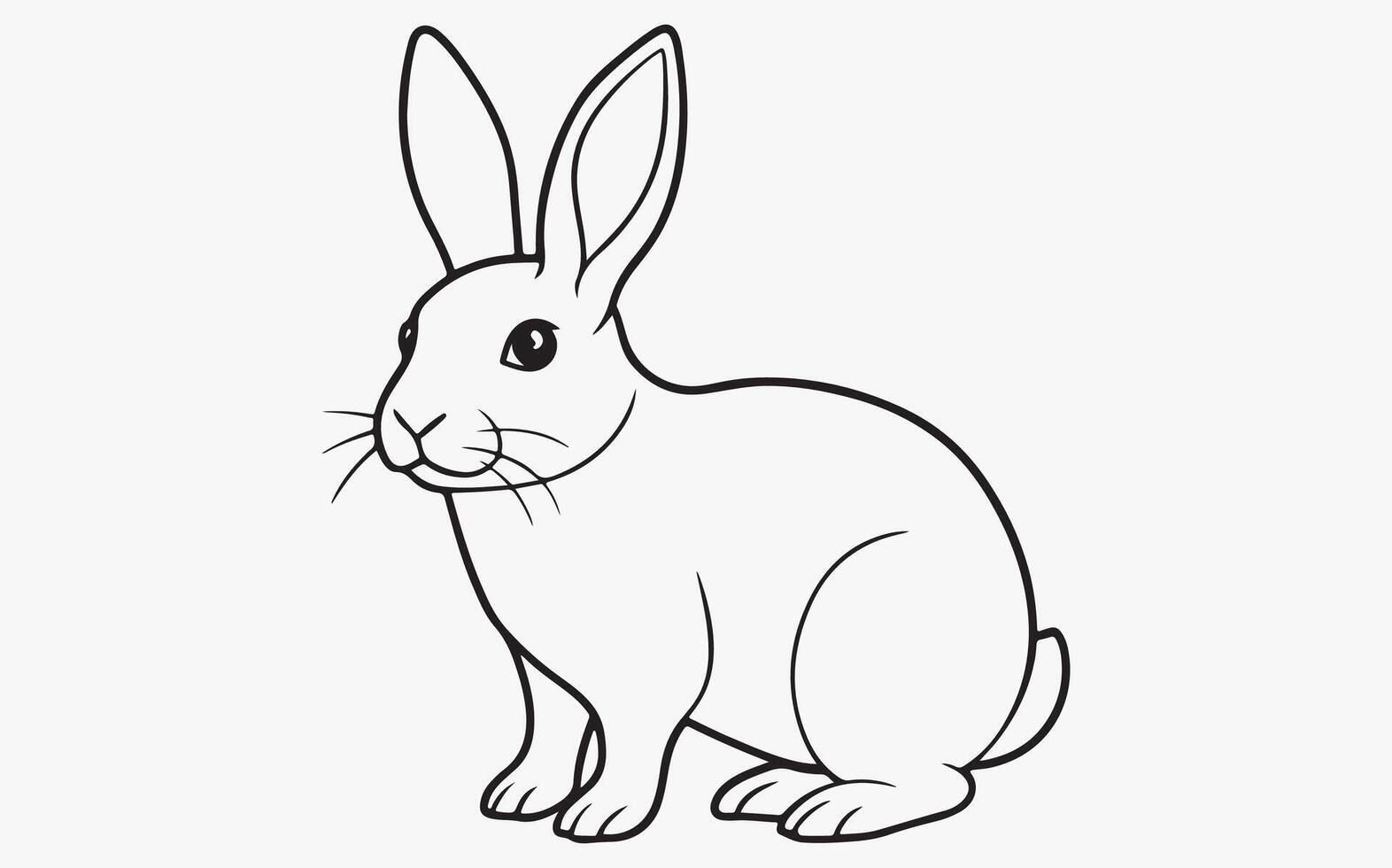 Abstract-rabbit-line-drawing-free-vector