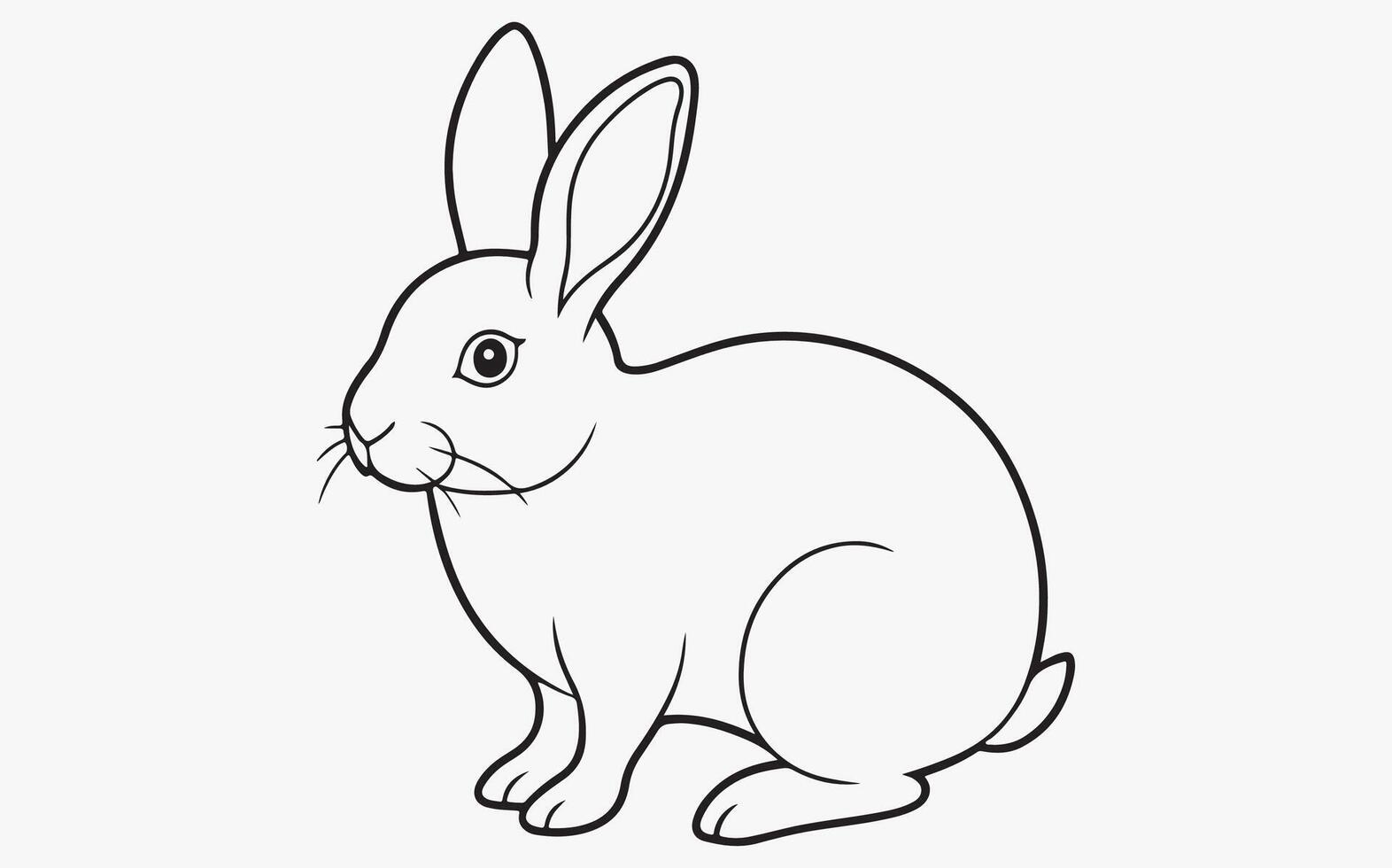 Abstract-rabbit-line-drawing-icon-free-vector