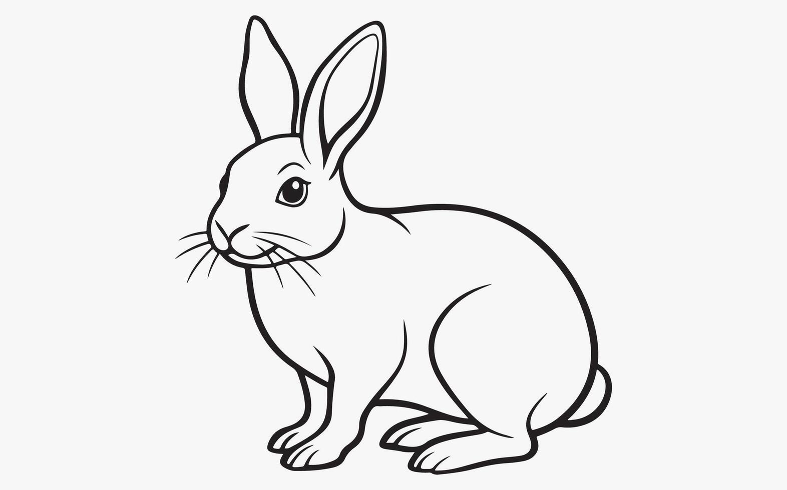 Abstract-rabbit-line-drawing-image-clipart-free-vector