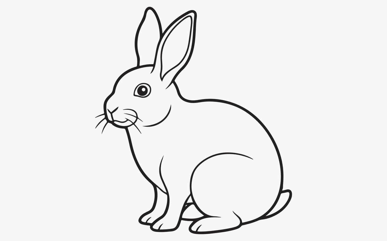 Abstract-rabbit-line-drawing-image-free-vector
