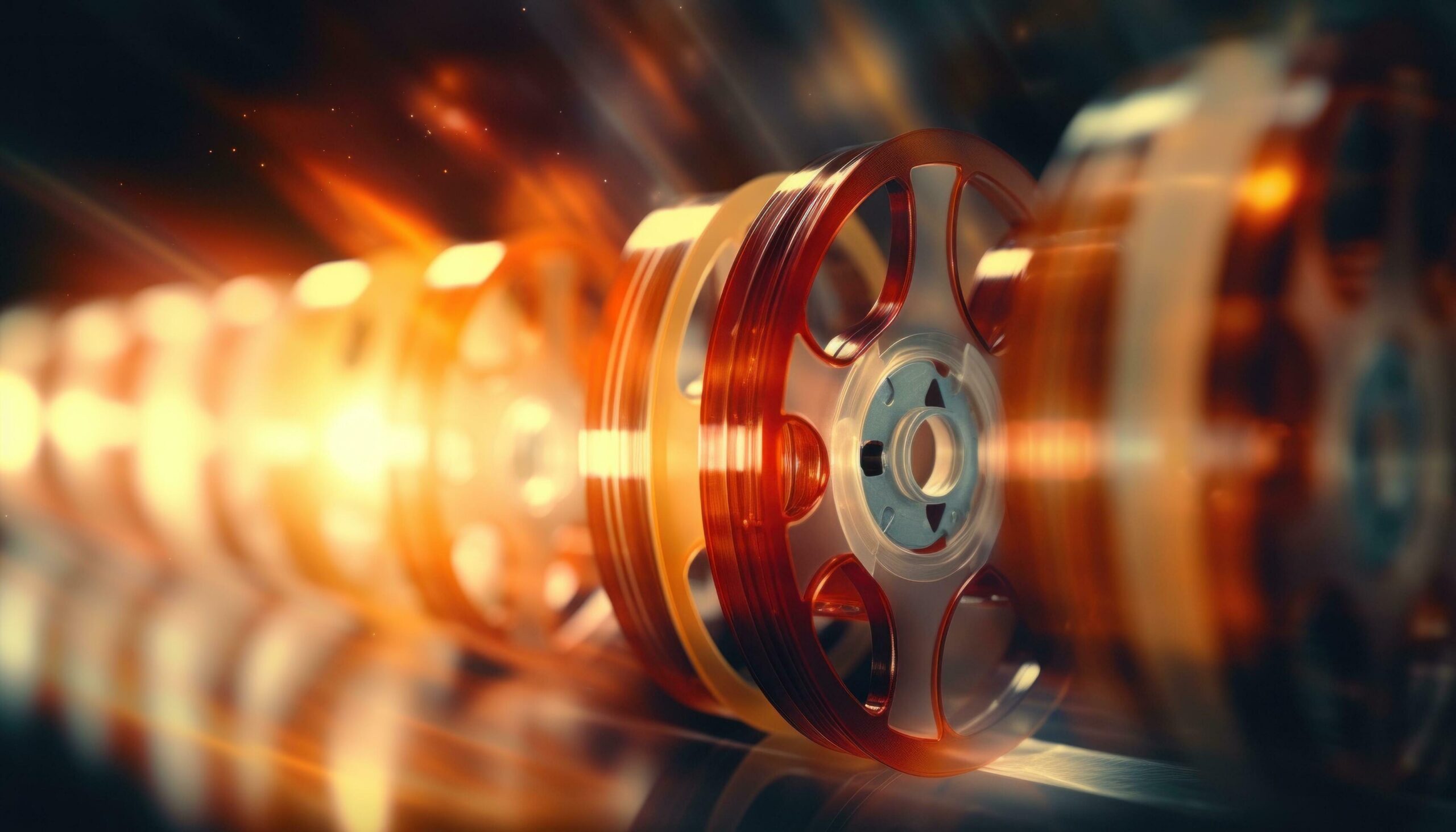 Ai-generated-an-image-of-film-reels-of-film-and-images-free-photo