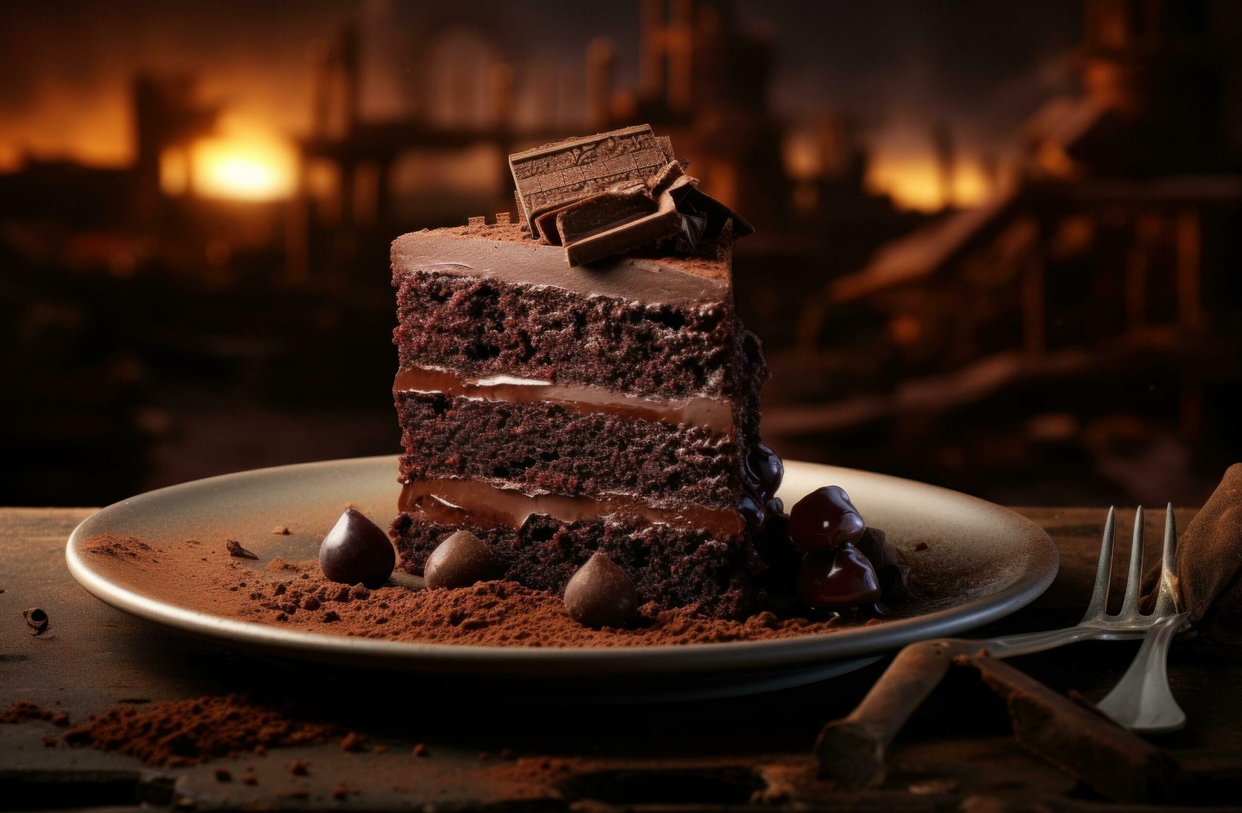 Ai-generated-chocolate-cake-bite-healthy-recipe-for-chocolate-lovers-free-photo