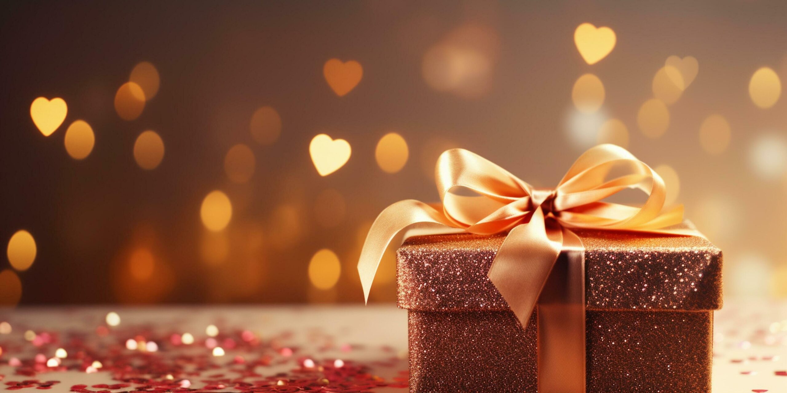 Ai-generated-gift-box-on-bokeh-background-valentines-day-concept-valentine-s-day-generative-ai-free-photo