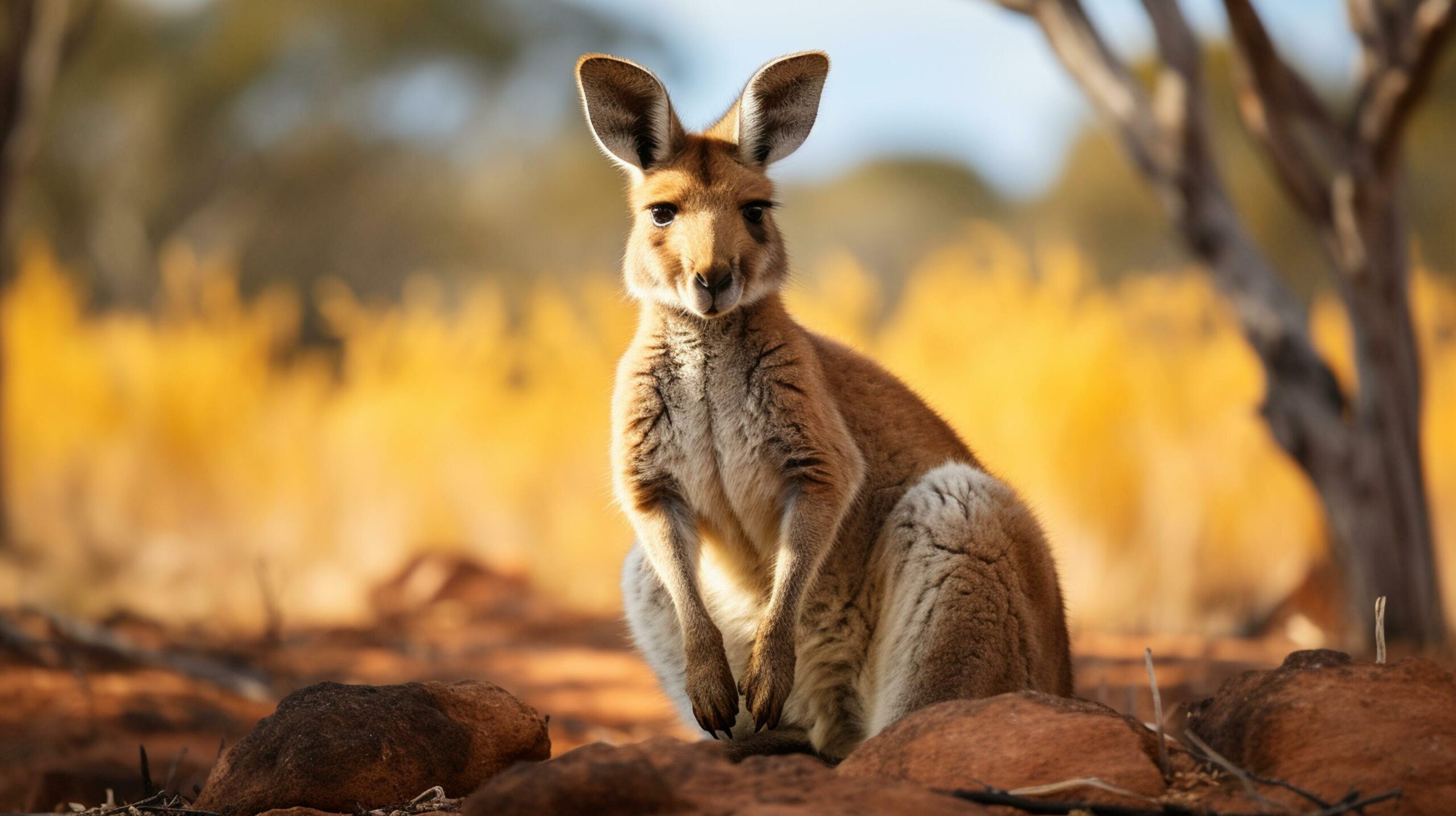 Ai-generated-kangaroo-in-the-wild-free-photo
