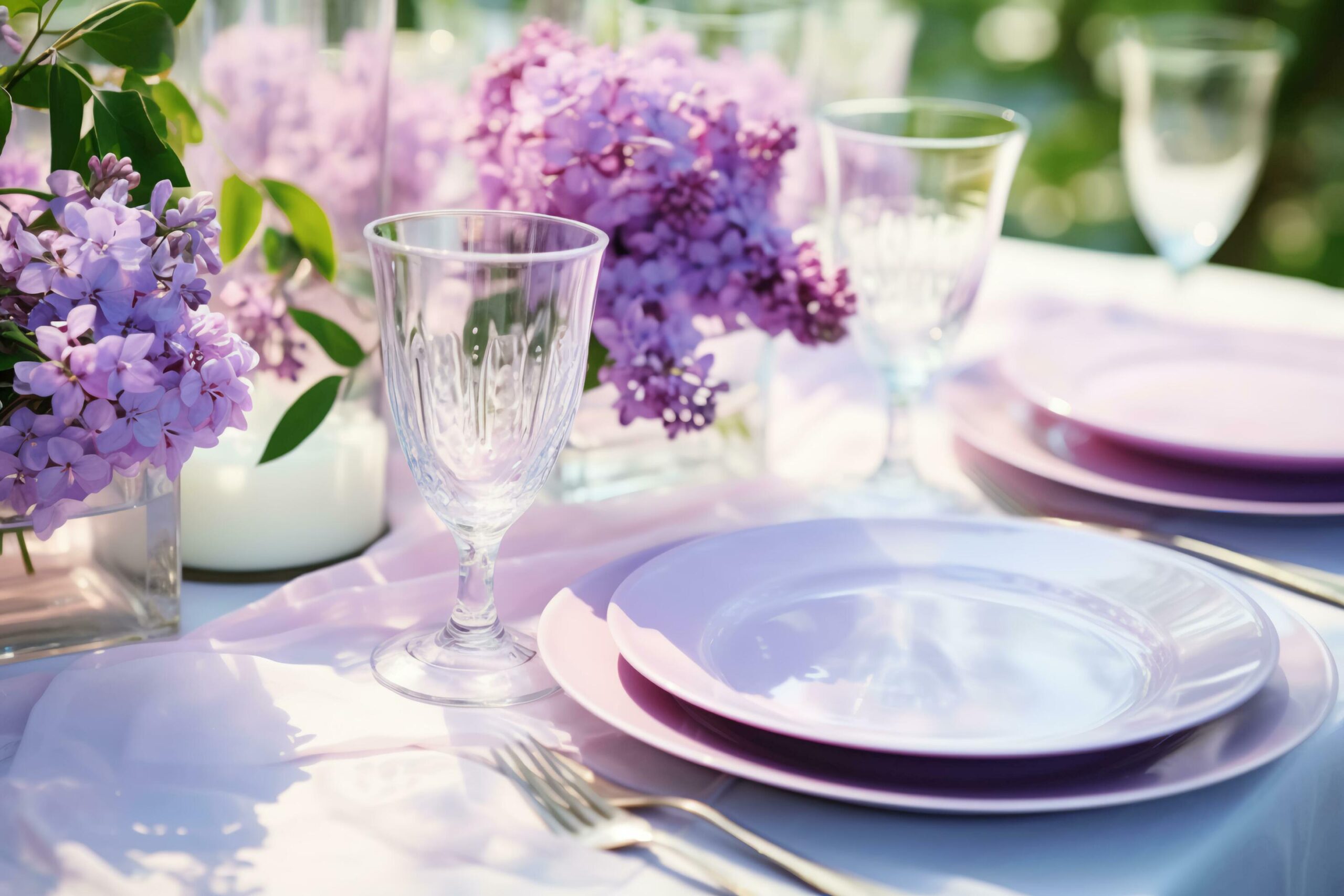 Ai-generated-lilac-dreams-beautifully-set-wedding-table-in-periwinkle-accents-free-photo