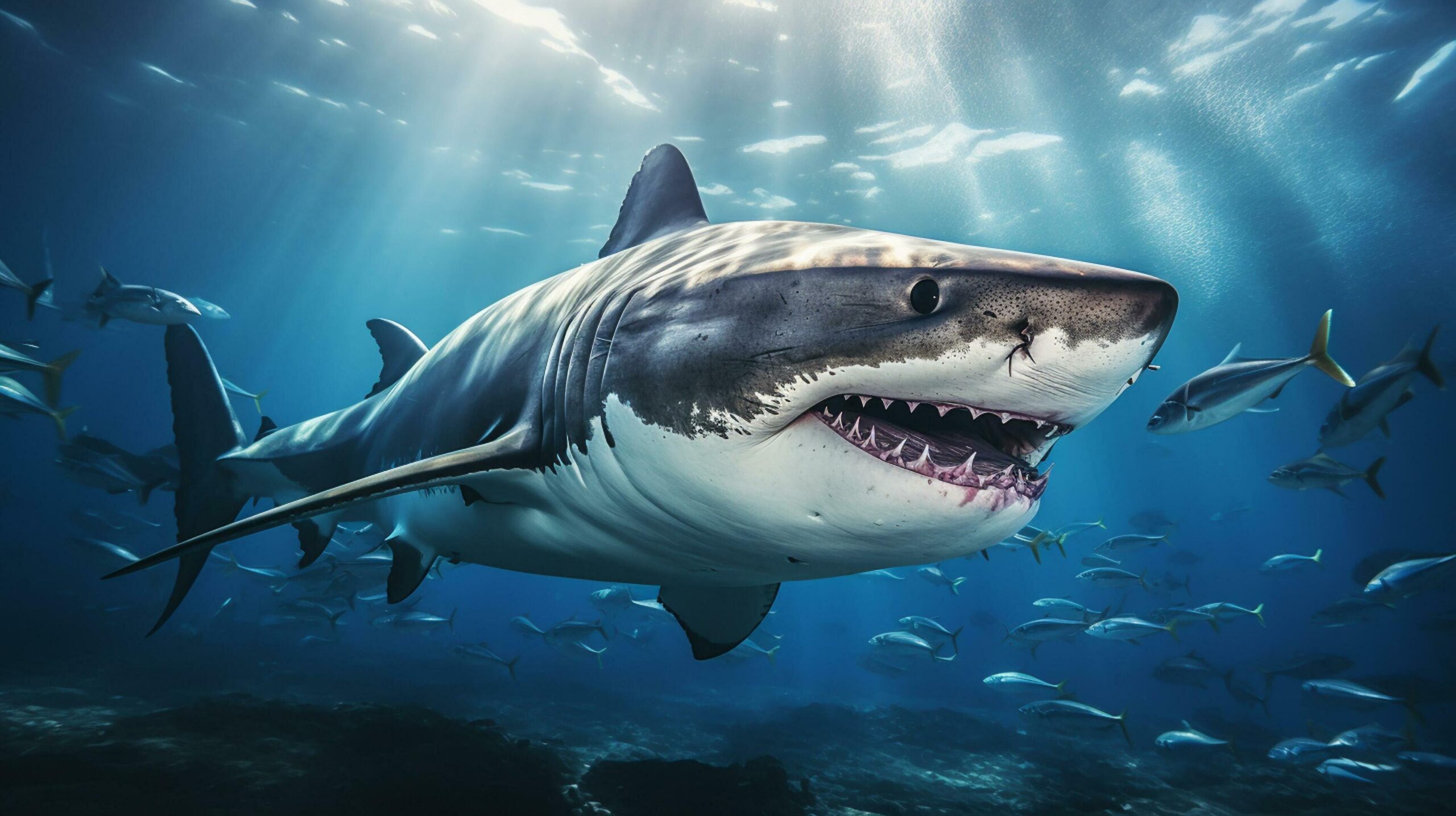 Ai-generated-shark-in-the-sea-free-photo