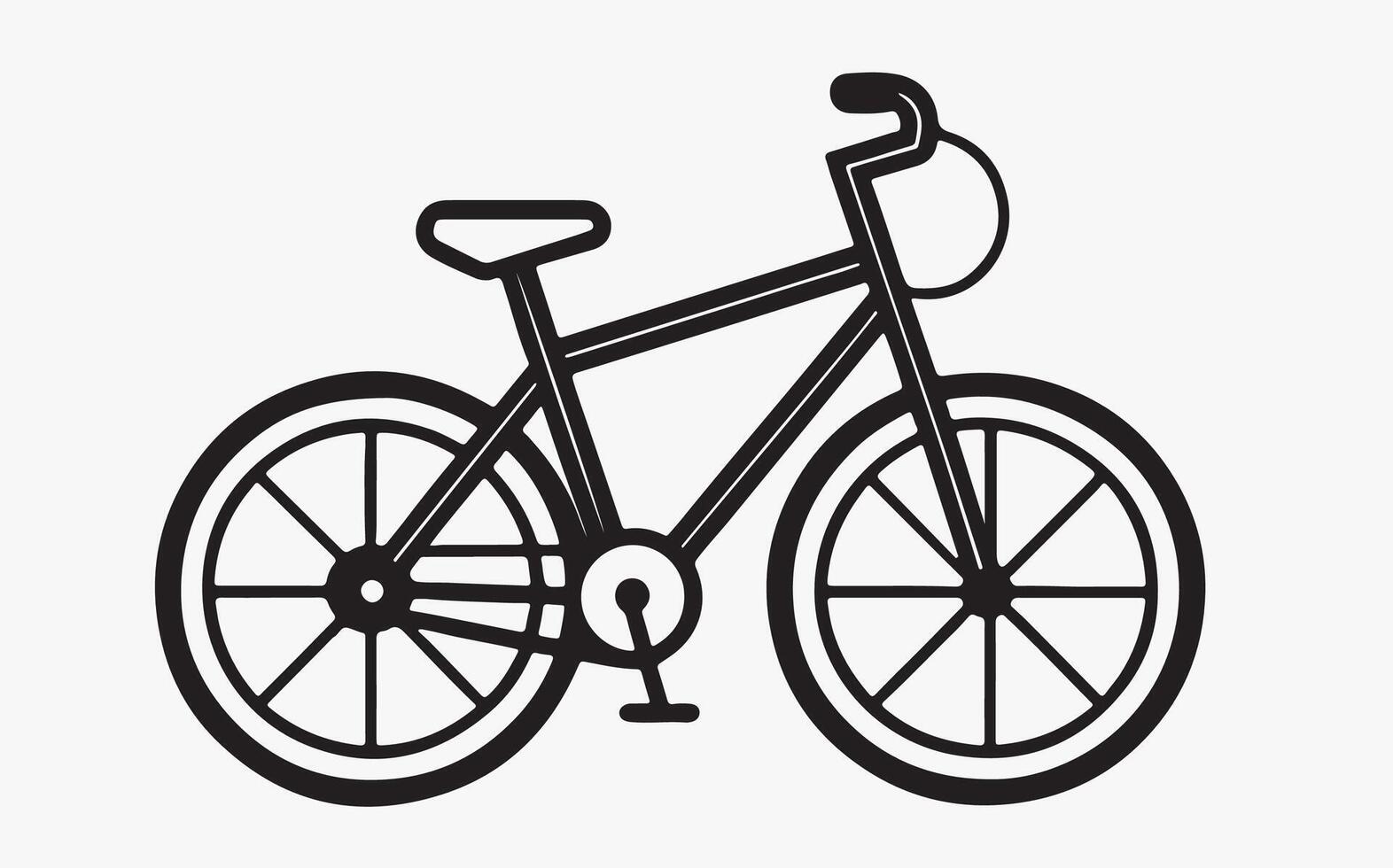 Bicycle-line-art-illustration-free-vector