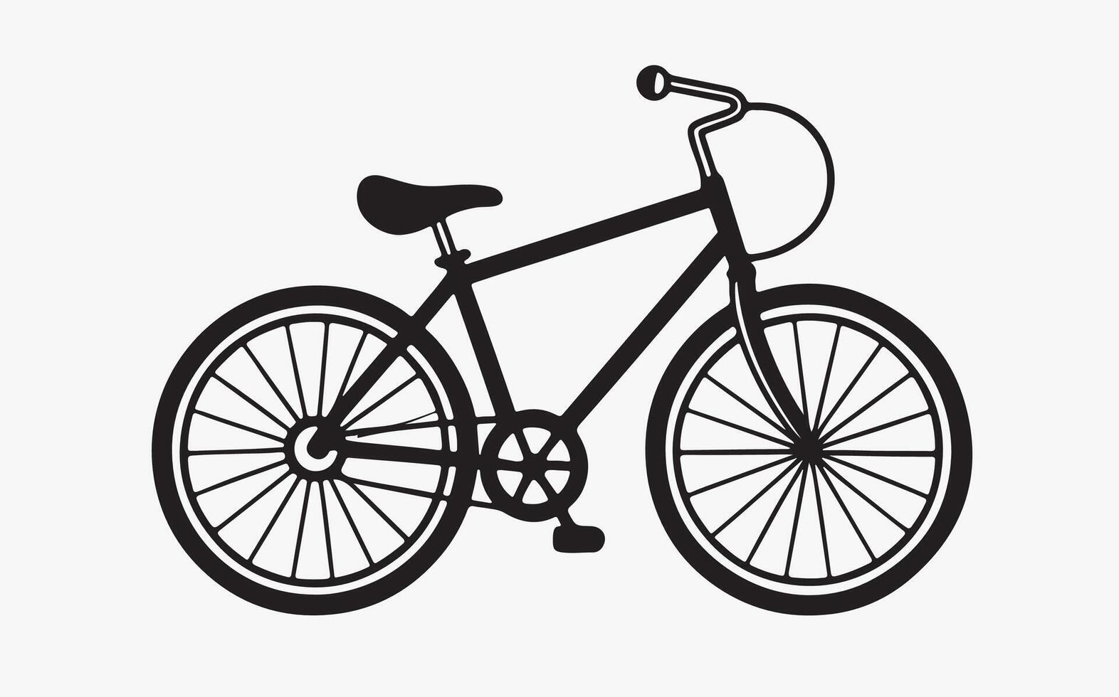 Bicycle-line-art-image-free-vector