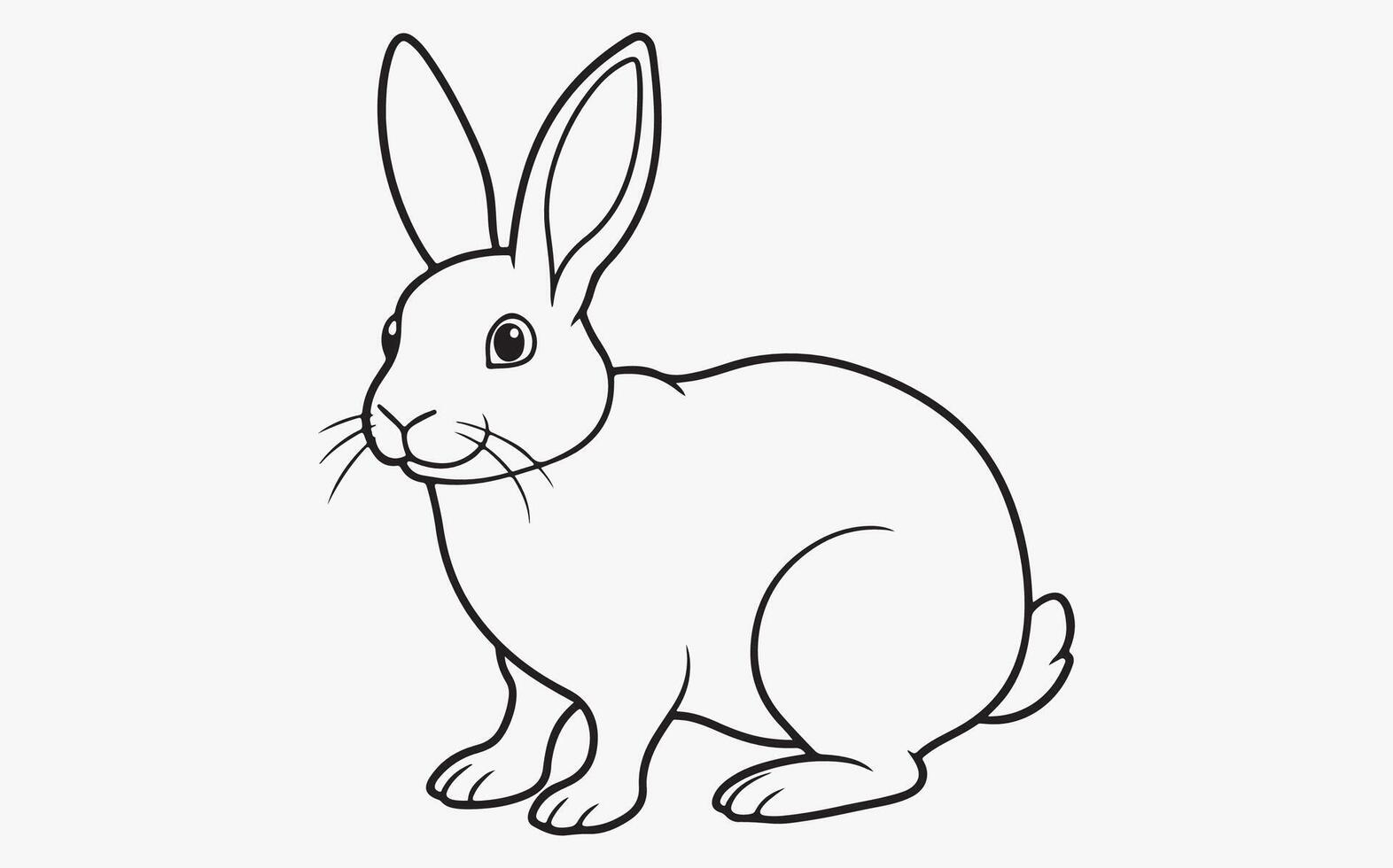 Minimalist-abstract-rabbit-line-drawing-free-vector