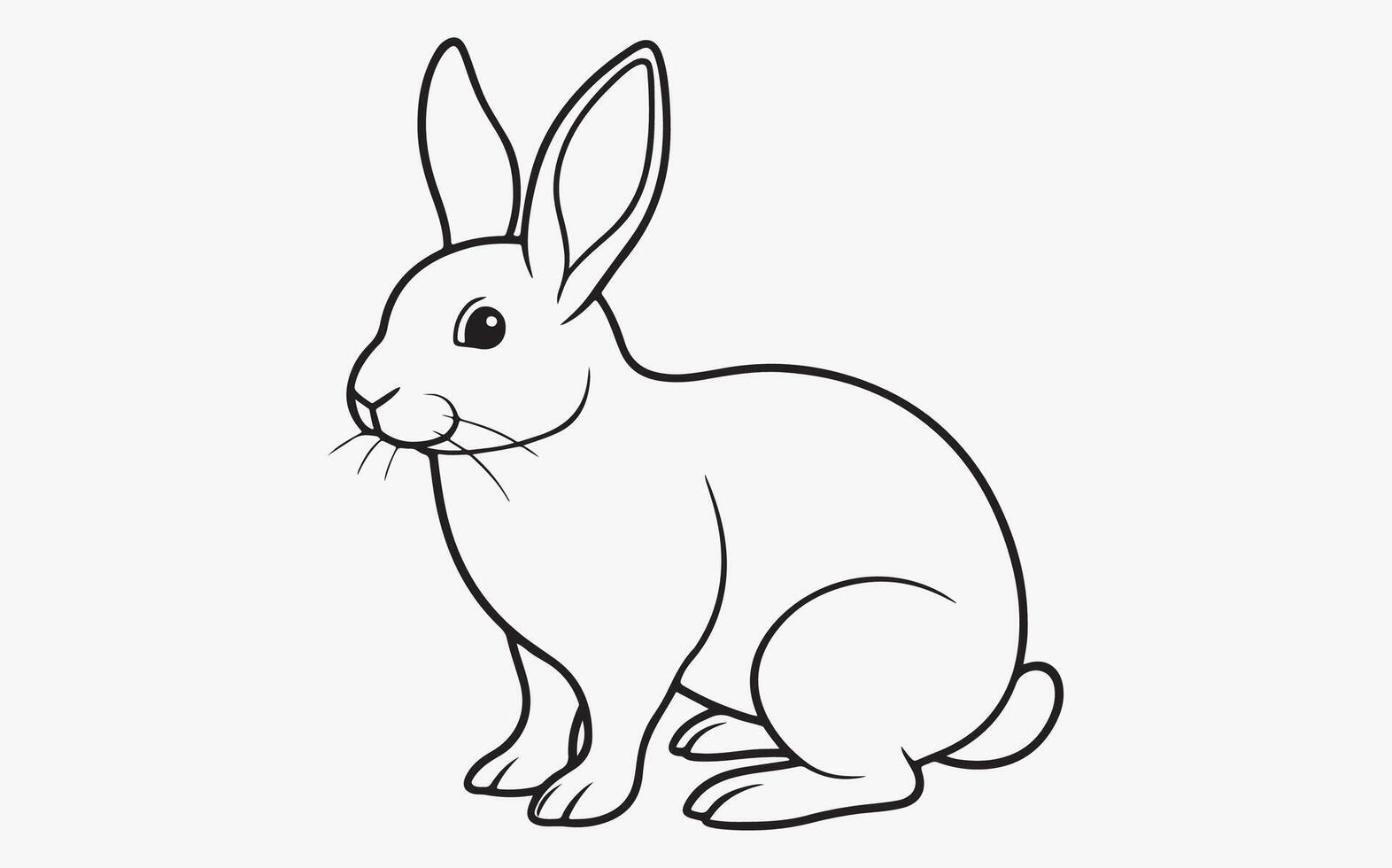 Minimalist-rabbit-line-art-free-vector