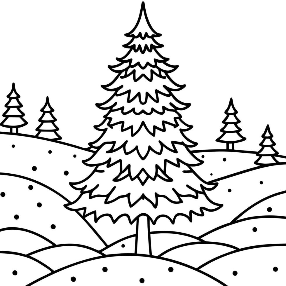 Big-christmas-tree-in-middle-of-an-open-field-holidays-created-with-ai-free-vector