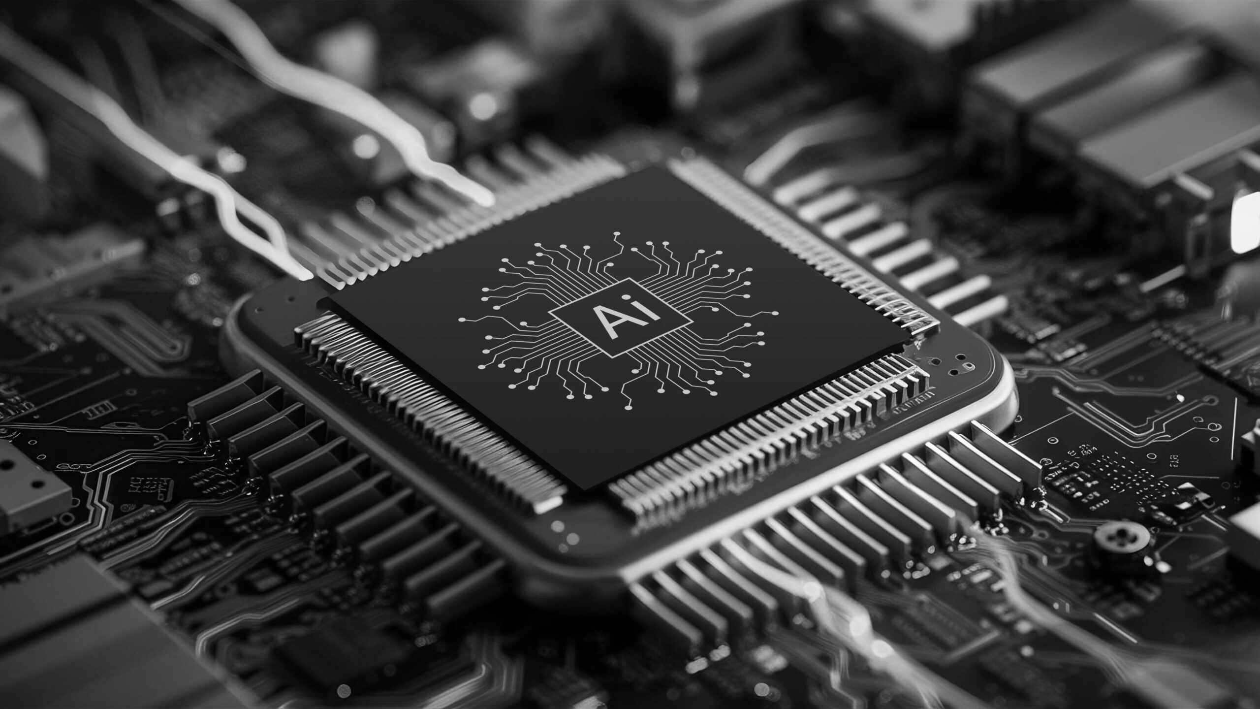 Close-up-of-computer-circuit-black-and-white-of-a-dell-computer-with-the-word-a-on-the-side-free-photo