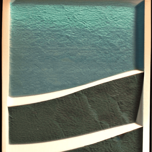 3d, ocean and island, paper work, cyan, and white with emerald green, rough-textured colored paper, masterpiece, handmade --ar 9:16 --style raw --stylize 200