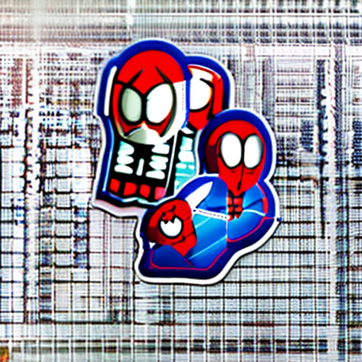 Sticker 2d spiderman