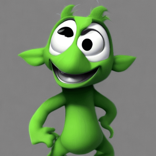 Animation, mascot, funny, friendly, likeable person, cute, green, white, drakgrey, name him remmie,