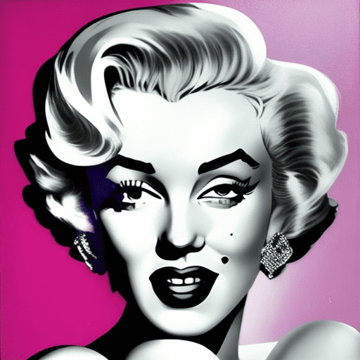 Contemporary painting of marilyn monroe, dressed in fashionable clothes, glamour, creative, poster style, --ar 88:125 --v 6. 0 --s 500