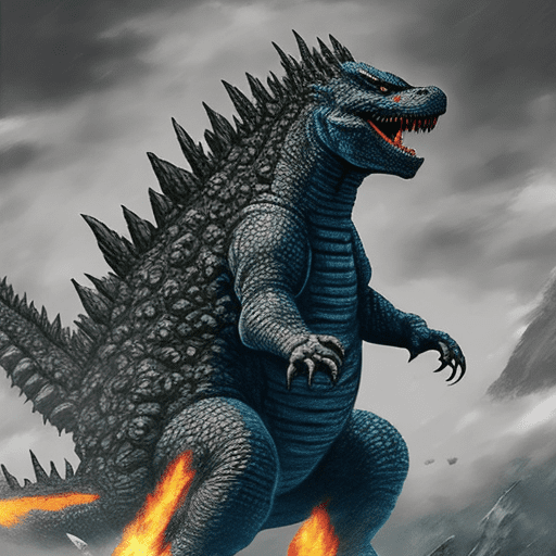 Godzilla 2d art