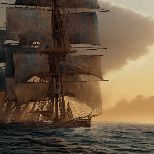 Photo of a ultra realistic sailing ship, dramatic light, pale sunrise, cinematic lighting, battered, low angle, trending on artstation, 4k, hyper realistic, focused, extreme details, unreal engine 5, cinematic, masterpiece, art by studio ghibli, intricate artwork by john william turner od vtedi som som sa s nikim nebavil a zil som v depresiach