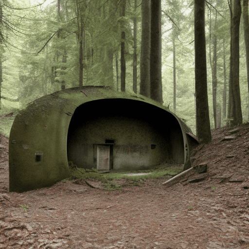 Abandoned ww2 german bunker in the forest