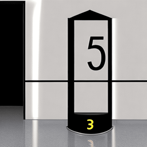 Floor display for a lift - reading "0".