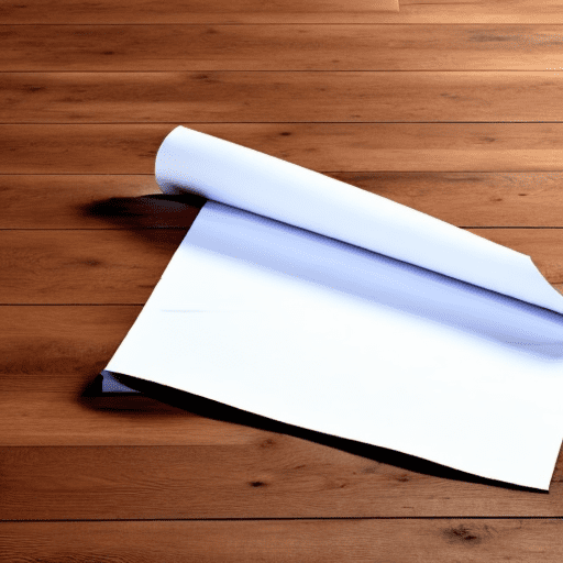Rubbish white paper on wooden floor
