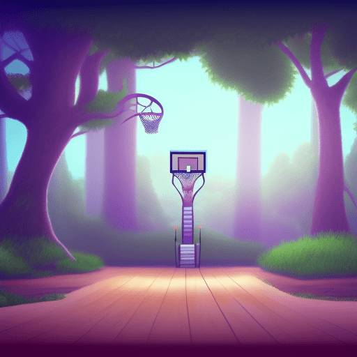 High resolution background for making 2d platformer game contains a basketball field with 2 baskets , 2d gaming , 4k , unreal engine 5