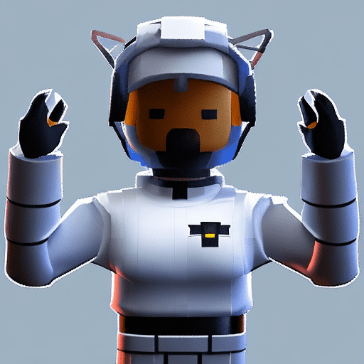 A roblox charakter pilot character in a fighter pilot suit with phone , standing confidently with arms crossed. The background transparent