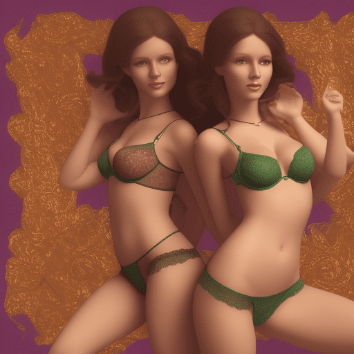Here is the 3d image featuring the woman with green eyes and brown hair, along with the "babydoll lingerie " sign in golden cursive.