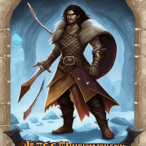 Un semielfo hechicero de dungeons and dragons especializado en hechicerías de hielo