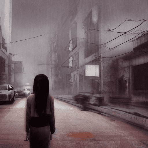 Girl's long hair, chinese girl, walking posture, super detail, digital art, web movie lighting, studio quality, smooth rendering, unreal engine 5 rendering, sinting rendering, rusty dystopian streets, smoke-filled skylines, deteriorating cities, desolate streets, ominous cloud-lit fantasy art, dramatic lighting, soft detail, sintan, film, ray-tracking, sharp and sharp focus, illustration, 8k hd, ultra wide, 8k hd, ultra wide,