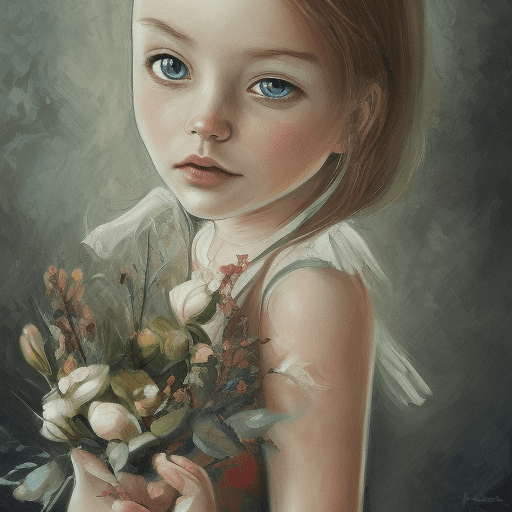 Art by cecily mary barker, clean and natural background: