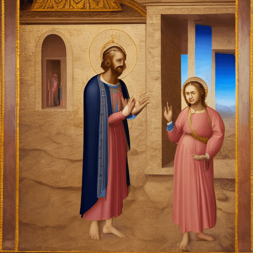 A man points at the viewer with his index finger, religious painting style with colorful background, high resolution, high detail, intricate details, face and hand details. --s 750 --v 6. 0 --style raw --ar 85:128