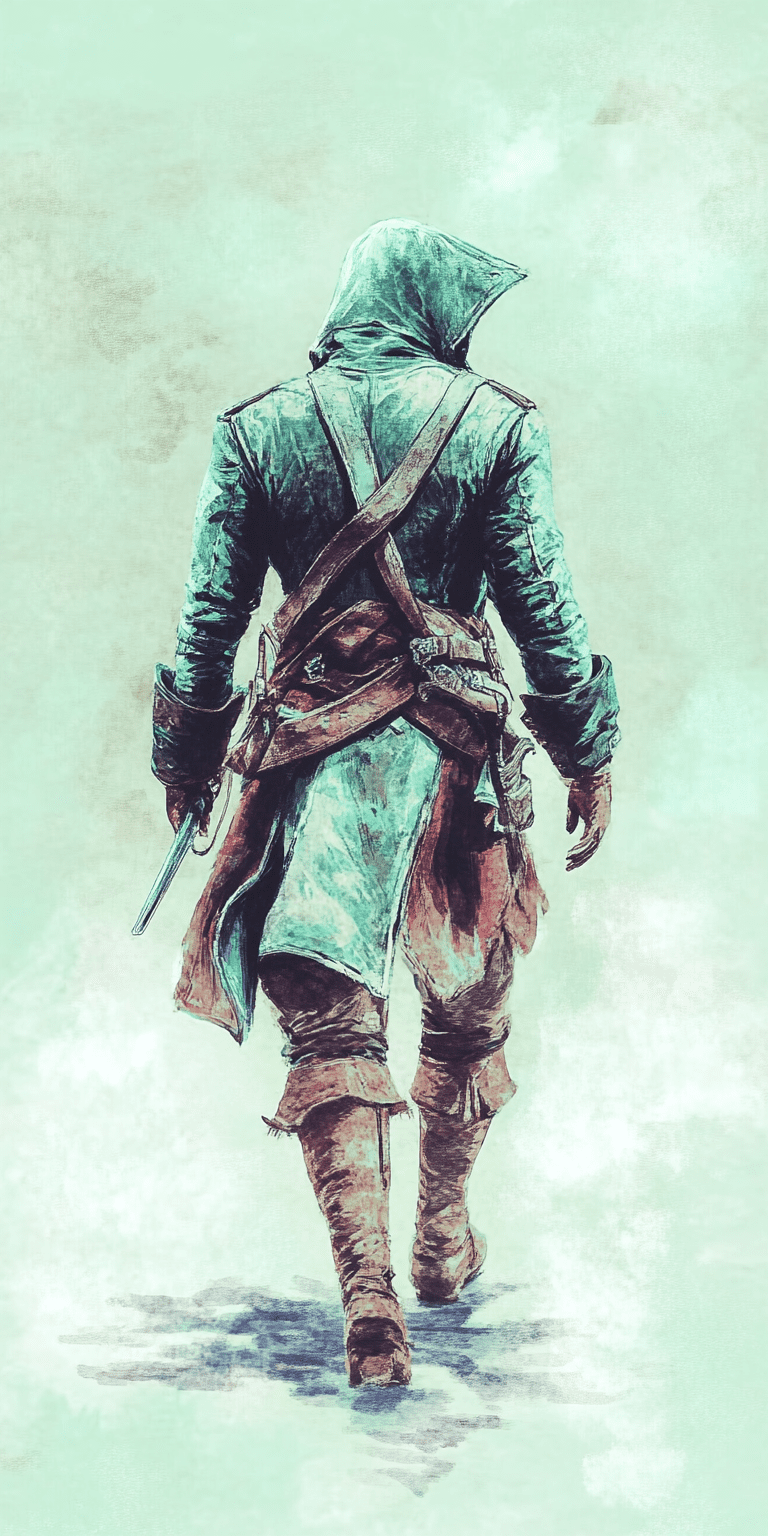 Highly detailed illustration, assassins creed, in the style of playstation, photorealistic, game design --chaos 75 --ar 1:2 --personalize yruxpc2 --stylize 750 --weird 1500 --v 6. 1
