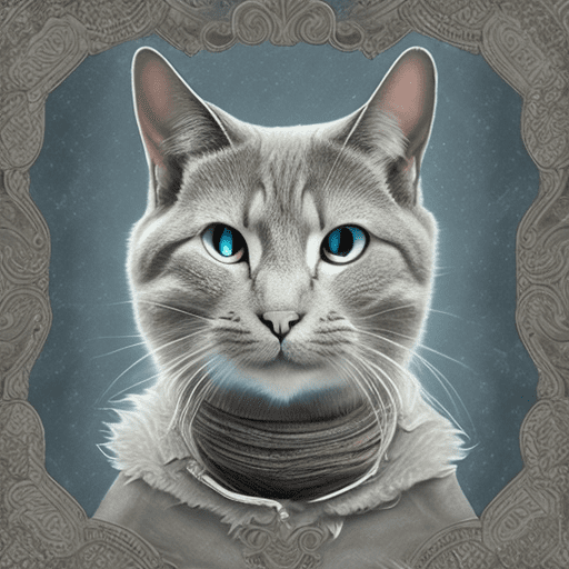 Dibujo de gato de pelaje gris con ojos amarillos, vestido urban underground con auriculares amarillos. Estil anime
