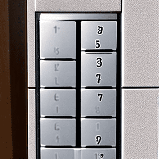 Lift keypad showing floors 5 down to -5 and a start next to floor 0.