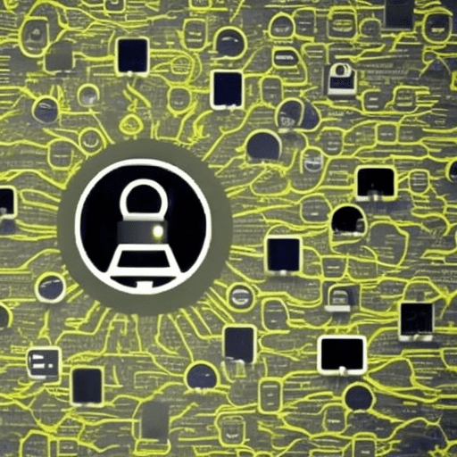 Persona que trabaja en ciberseguridad en un mundo distopico