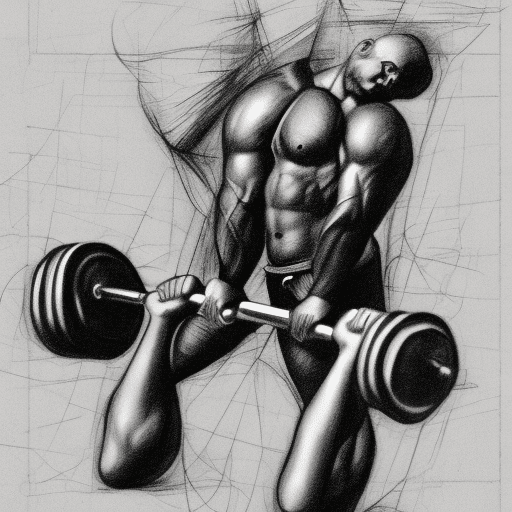 Create an outlined charcoal image of a lutherian preast lifting weights