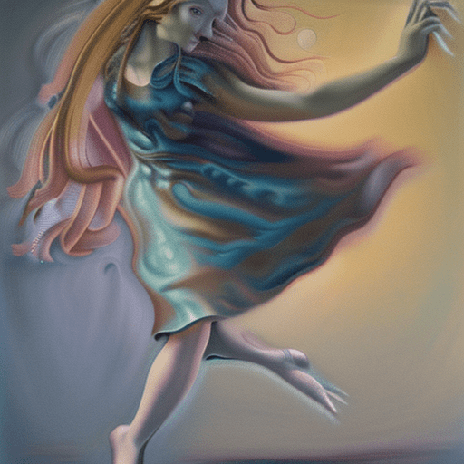 Floating witch, abundant tangled hair, billowing silk, dramatic lighting, dancing flying figure, smoke, plum color, muted umber highlights, light coral highlights, muted teal highlights, black, back lighting, oil painting, pre raphaelite, ultra detailed, movement and dancing, spectacular