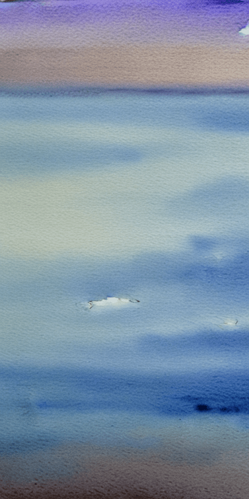 A serene watercolor painting captures the serene beauty of a vast sky meeting the tranquil sea at the horizon against a wash of tan, taupe, brown, white, and purple hues, suggesting a misty landscape. The clouds are rendered in varying degrees of detail, with some appearing more defined and others fading into the background, creating a sense of depth, (embossing:1. 5) , 2d, sculpture, (papercraft:1. 5)