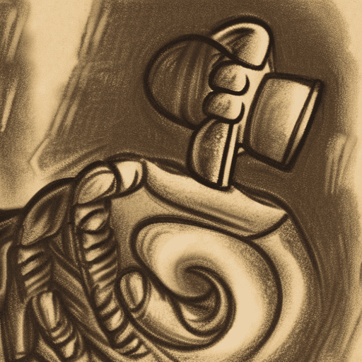 Create an cave painting like cartoonish charcoal image of a lutherian preast lifting weights