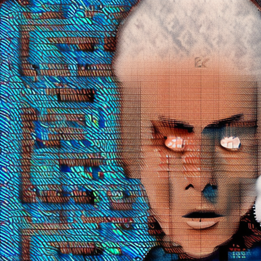 As a geneius like yourself can you generate a image with a man with grey hair, face has wrinkles and has a rusty ray gun in a steam punck backround and in a realism art form