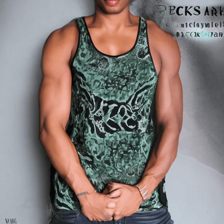 Super classy black tank top, attractive ampled explosive chest,