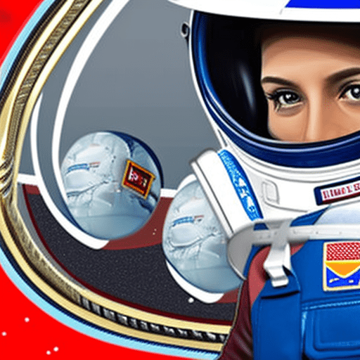 A highly detailed, ultra-realistic portrait of a gorgeous woman astronaut inside the international space station. The astronaut is wearing a traditional white spacesuit with blue and red details. On the suit, near the chest area, there is a small, visible text that reads 'a toca do coelho', legible and clear. The helmet is reflective, showing subtle reflections of the earth through the visor. The astronaut's face is visible through the visor, displaying a calm and focused expression, with lifelike skin textures and realistic features. The lighting is soft, natural, with realistic shadows, highlighting the details of the face and suit. The background shows the vastness of space and earth from the iss window, with a dark, starry sky. The proportions are perfect, the anatomy is flawless, and the image is sharp with high resolution, photorealistic details. Ultra-realistic cinematic lighting, low angle, 4k resolution, hyper-realistic, extreme details, focused, cinematic